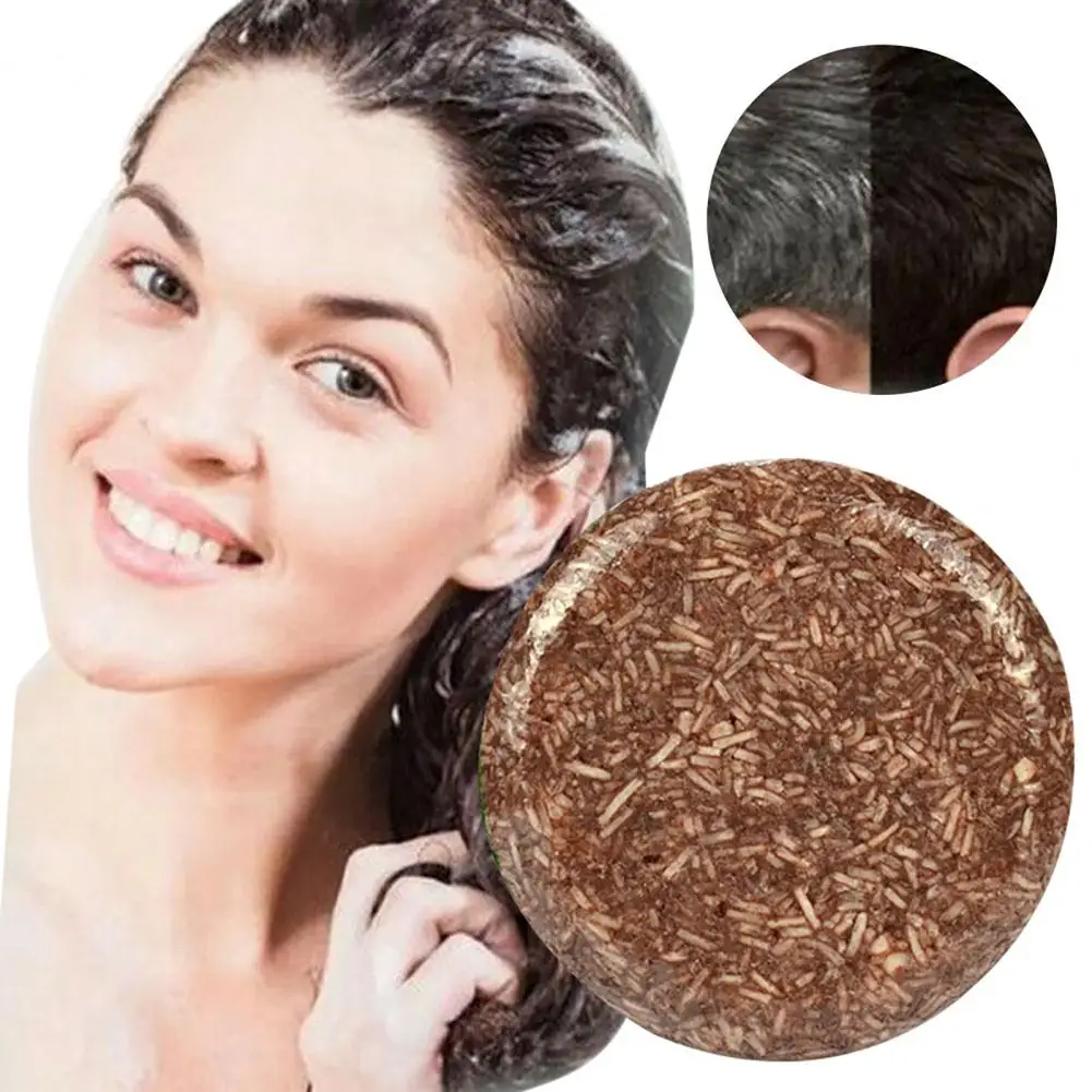 Jabón de champú de alta calidad, 55g, barra de jabón para oscurecimiento del cabello, jabón reparador nutritivo, accesorios para el cabello