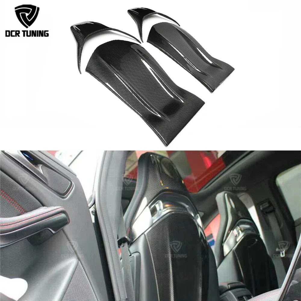 

4 Pcs / Set For Mercedes A45 CLA45 GLA45 C63 AMG Real Carbon Fiber seat back cover trim for performance seat Add on