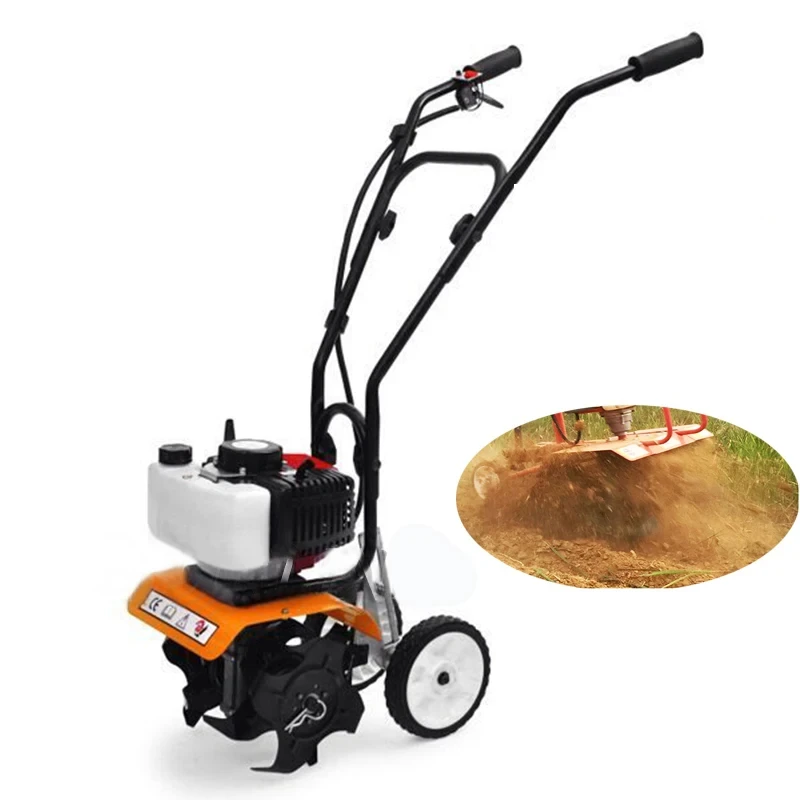 

Small Tillage Machine agricultural Tool Tiller Garden Gasoline Engine Walking Rotary Soil Loosening farm Equipment Two stroke