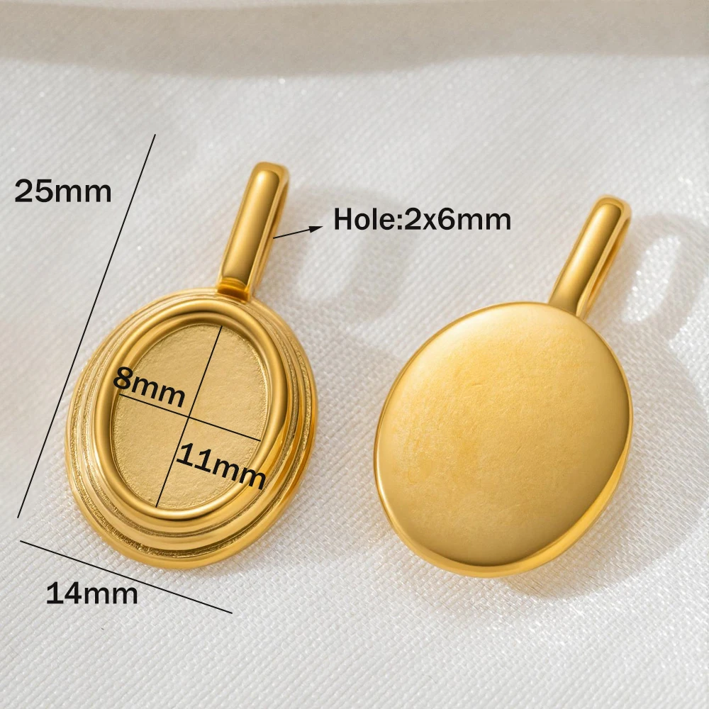 5pcs Stainless Steel Gold Roun - Resin Craft Supplies recension och pris