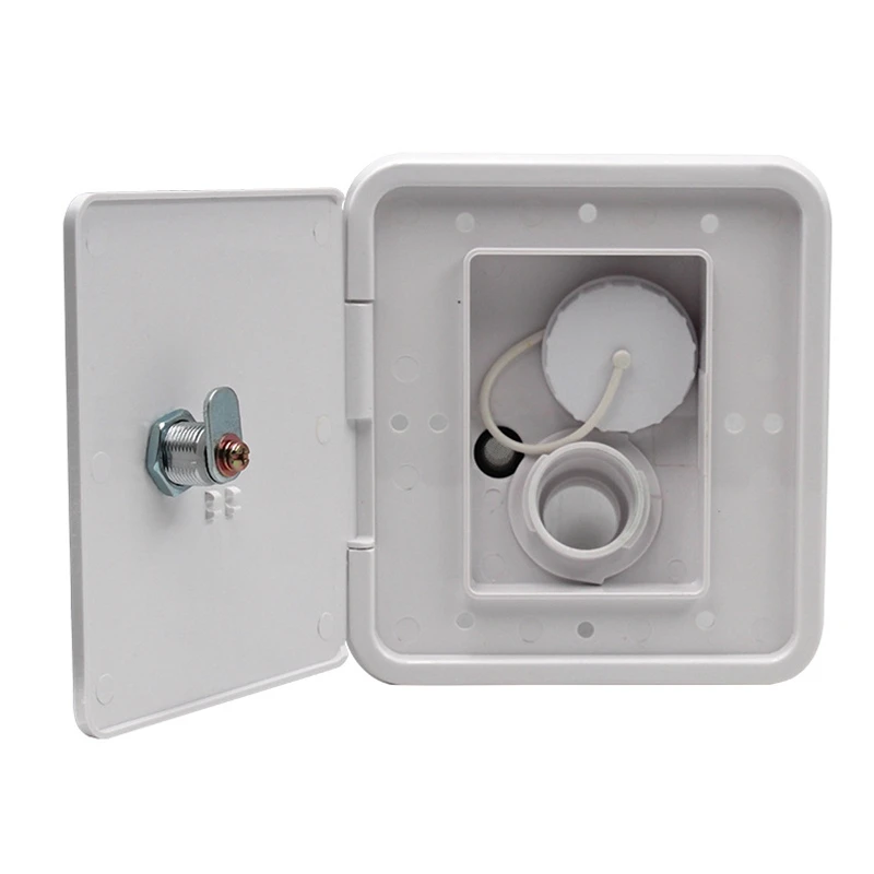 

City Water Inlet Integrated Fill Dish Hatch Lock For RV Trailer Camper Car Back Of Tower Connector