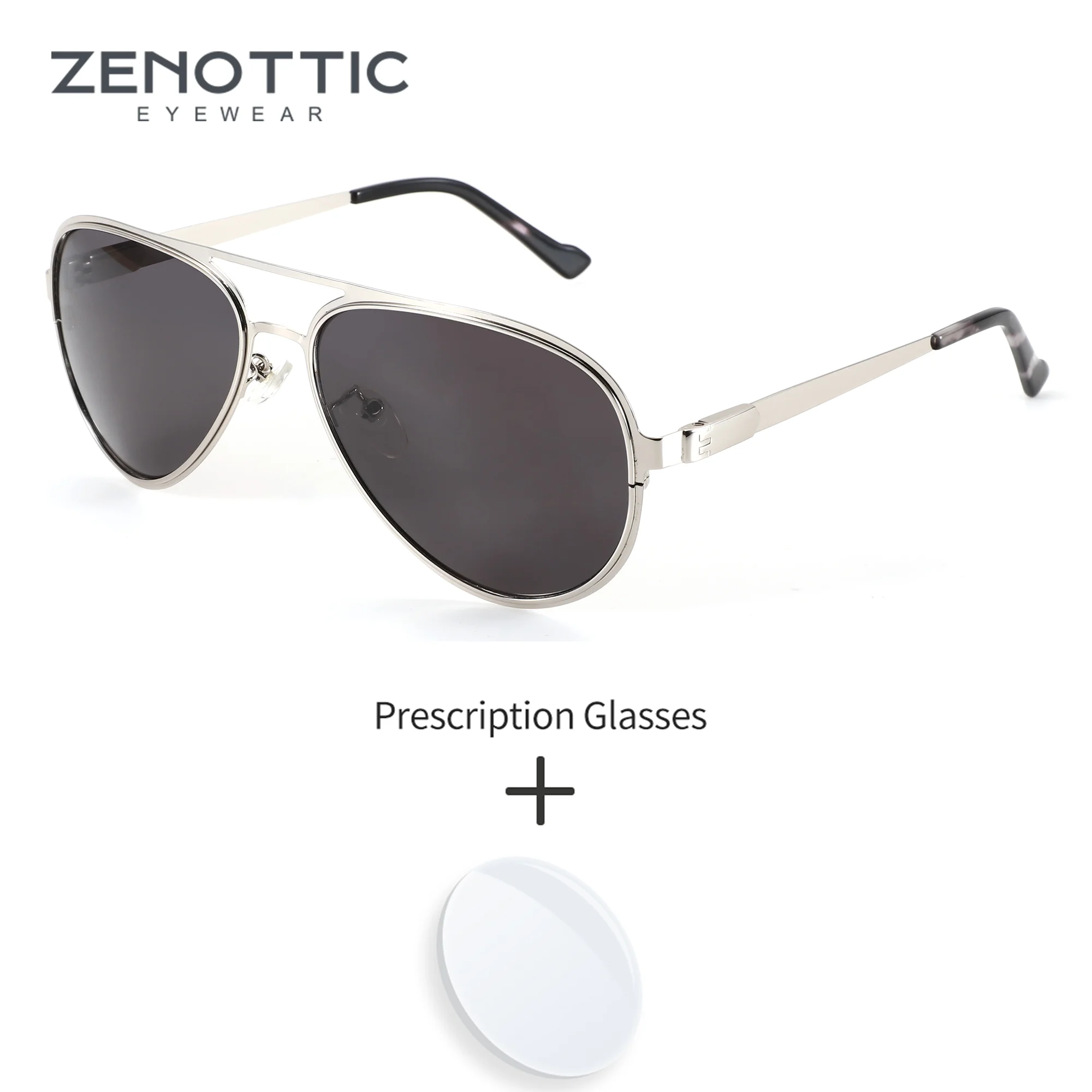 

ZENOTTIC XL размер высокое качество металлические поляризационные солнцезащитные очки по рецепту для мужчин модные UV400 близорукость оптические солнцезащитные очки