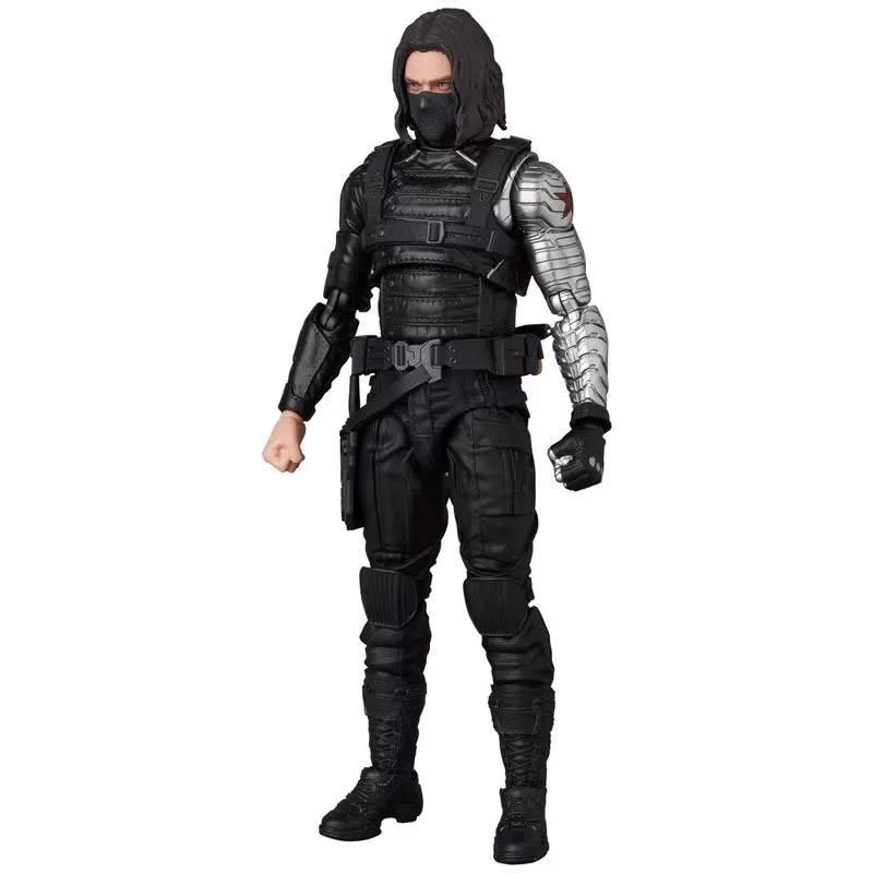 Original Genuine Medicom Toy Mafex Winter Soldier Bucky Barnes No.203 15cm Male Soldier Action Model Art Collection Toy Gifts