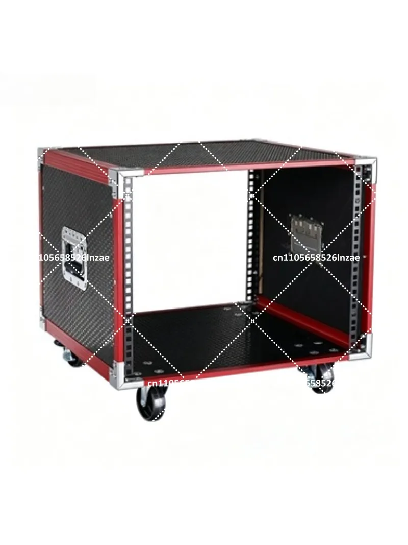 Portable 10U 12U 16U Shockproof Rack Case, Heavy Duty Flight Case for Audio Equipment, Reinforced Alloy Frame