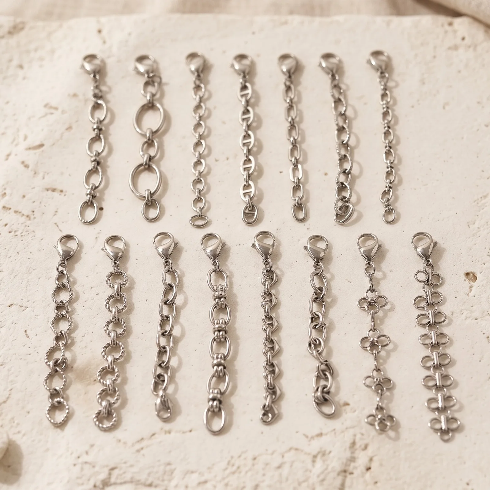 2 Stück 304 Edelstahl Strand-Bikini-Riemen-Clips Anhänger Schmuckherstellung Vergoldete Gliederkette Schmuck Großhandel – Detail 2