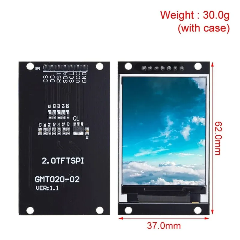 2.0 Inch TFT Display OLED LCD Drive IC ST7789V RGB 240x320 Dot-Matrix SPI Interface for Arduio Full Color LCD Display Module image 5