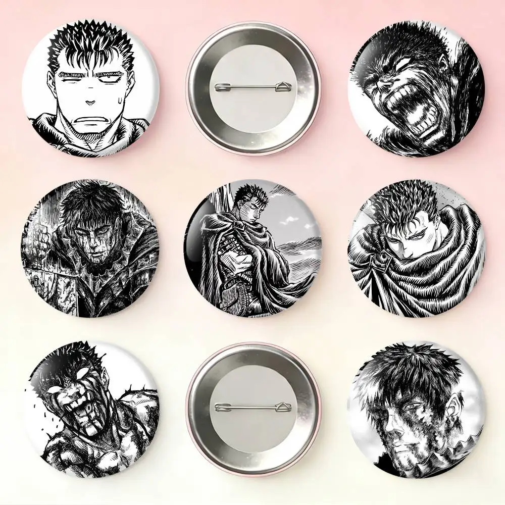 

Berserk Guts Hot Anime Laser Badge Applicable For Backpack Clothes Hats Decor Creative Accessories