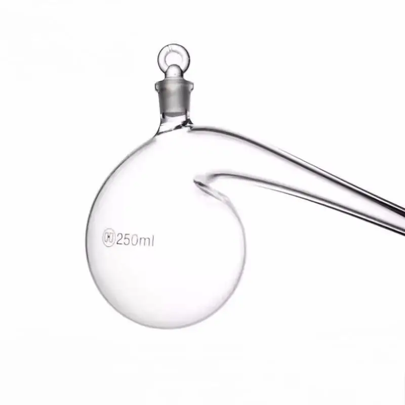 1Pcs/lot 125ml/250ml/500ml/1000ml Lab Glass Retort Flask, Retort Bottle with Curved Neck