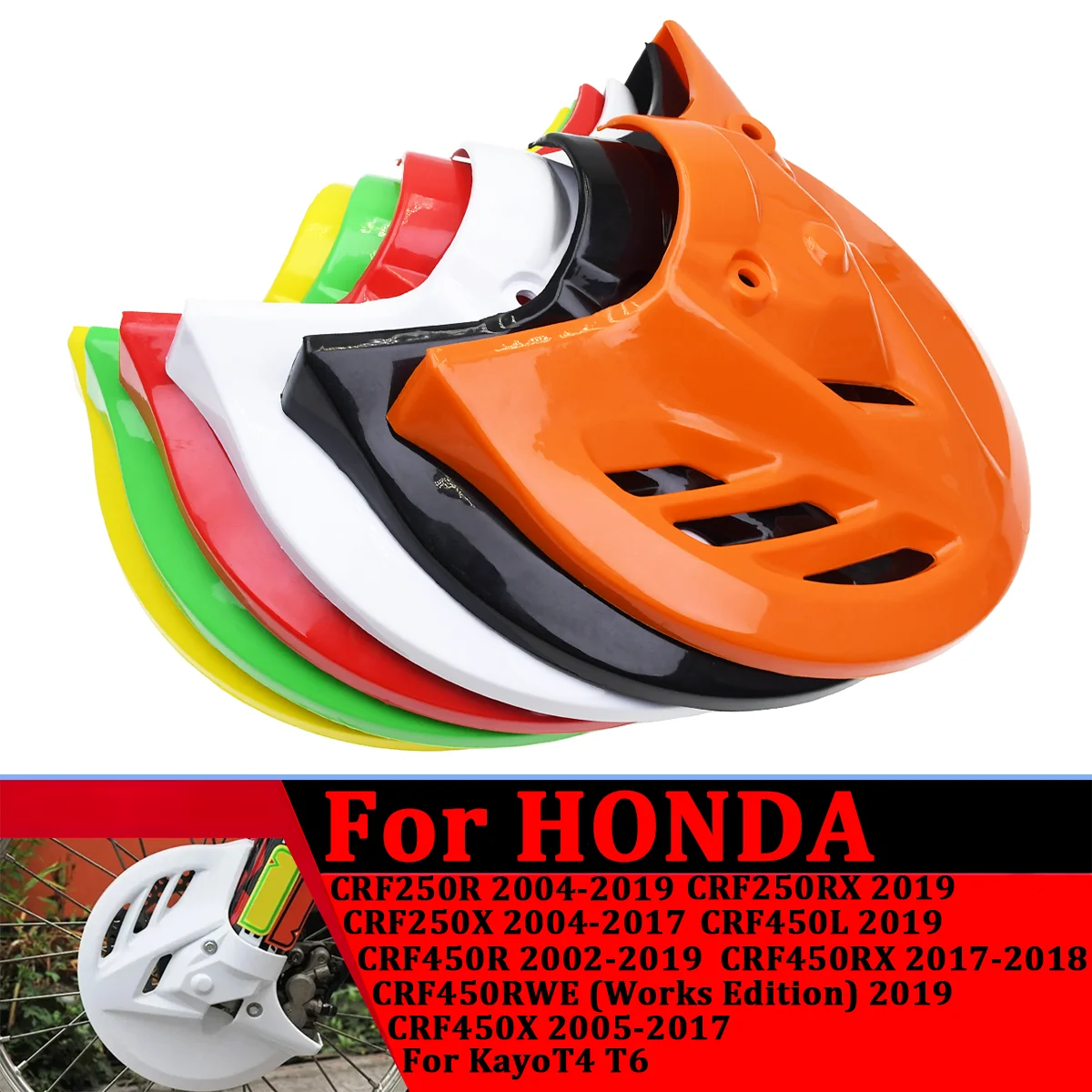 

Motorcycle Protection Cover Front Brake Disc Protective For Honda CRF250R 250RX 250X 450R 450L 450RWE 450X 450RX For Kayo T4 T6