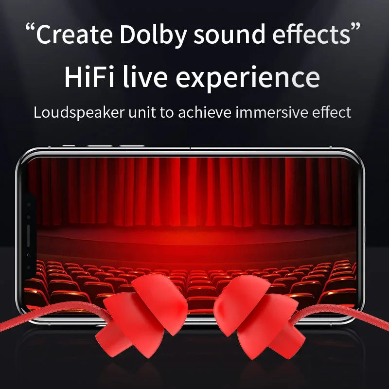 Cuffie per dormire sul lato dell'orecchio sonno senza pressione isolamento acustico dell'orecchio riduzione del rumore Mini adatto per auricolari con cuffia per telefono