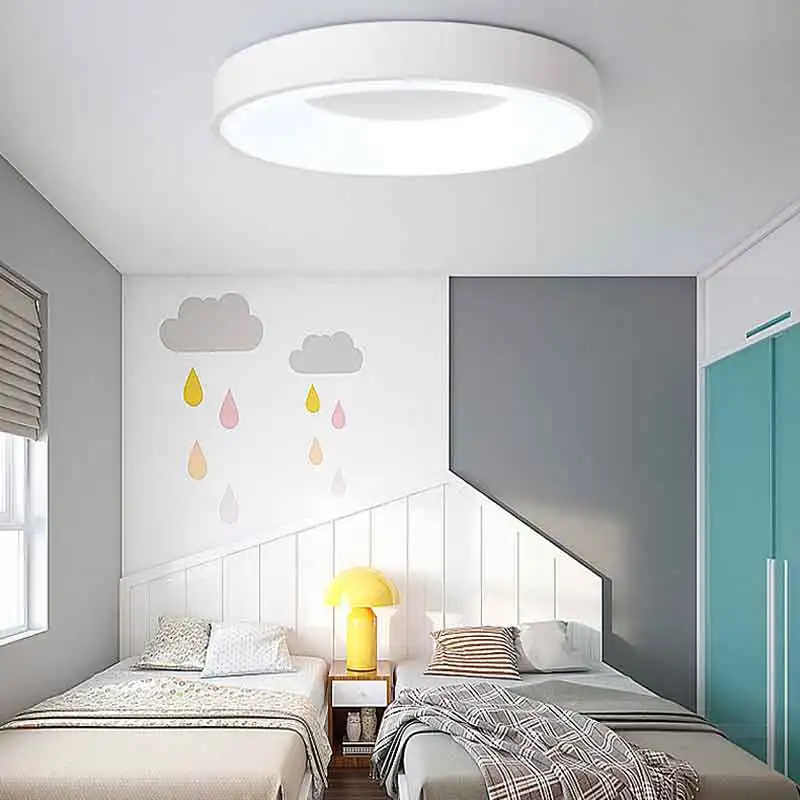 Modern Minimalist Multi color Round Metal LED Ceiling Lamp Indoor Lighting Fixtures for Bedroom Living Room Aisle Crridor