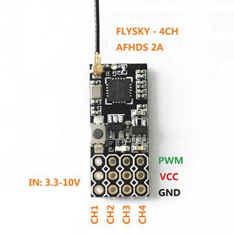 ABJV 2 قطعة FS2A 4CH AFHDS 2A جهاز استقبال صغير متوافق PWM مخرج I6 I6X I6S الارسال