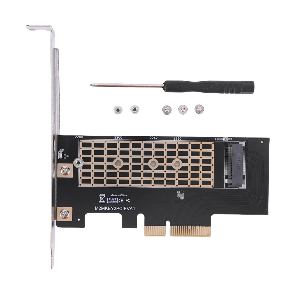 Адаптер M2 SSD M.2 NVME к PCIe 3,0 X4 адаптер M-Key 32 Гбит/с M.2 NVME SSD к PCIe 3,0 X4 адаптер карты для настольного ПК M.2 NVMe SSD