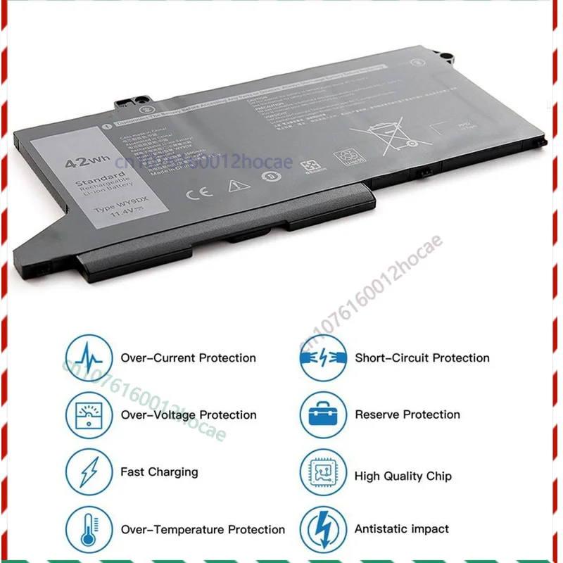 

Аккумулятор для Dell Latitude 5420 5520 Precision WY9DX RJ40G 01K2CF 075X16 0WK3F1