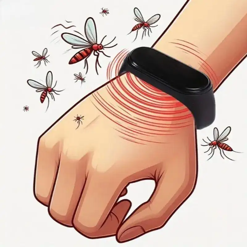 Pulseira repelente de mosquitos física ultrassônica não química esportes repelente de mosquitos pulseira casa ao ar livre das mulheres dos homens