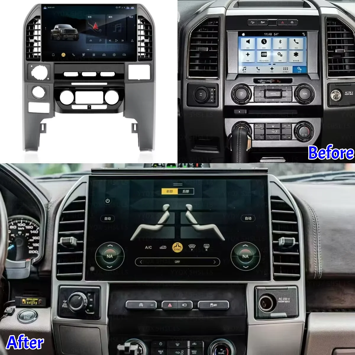 New 14.6 inch Android Wireless Carplay Car Multimedia DSP Player For Ford F150 2015-2019 Screen GPS Audio Radio Stereo Head Unit