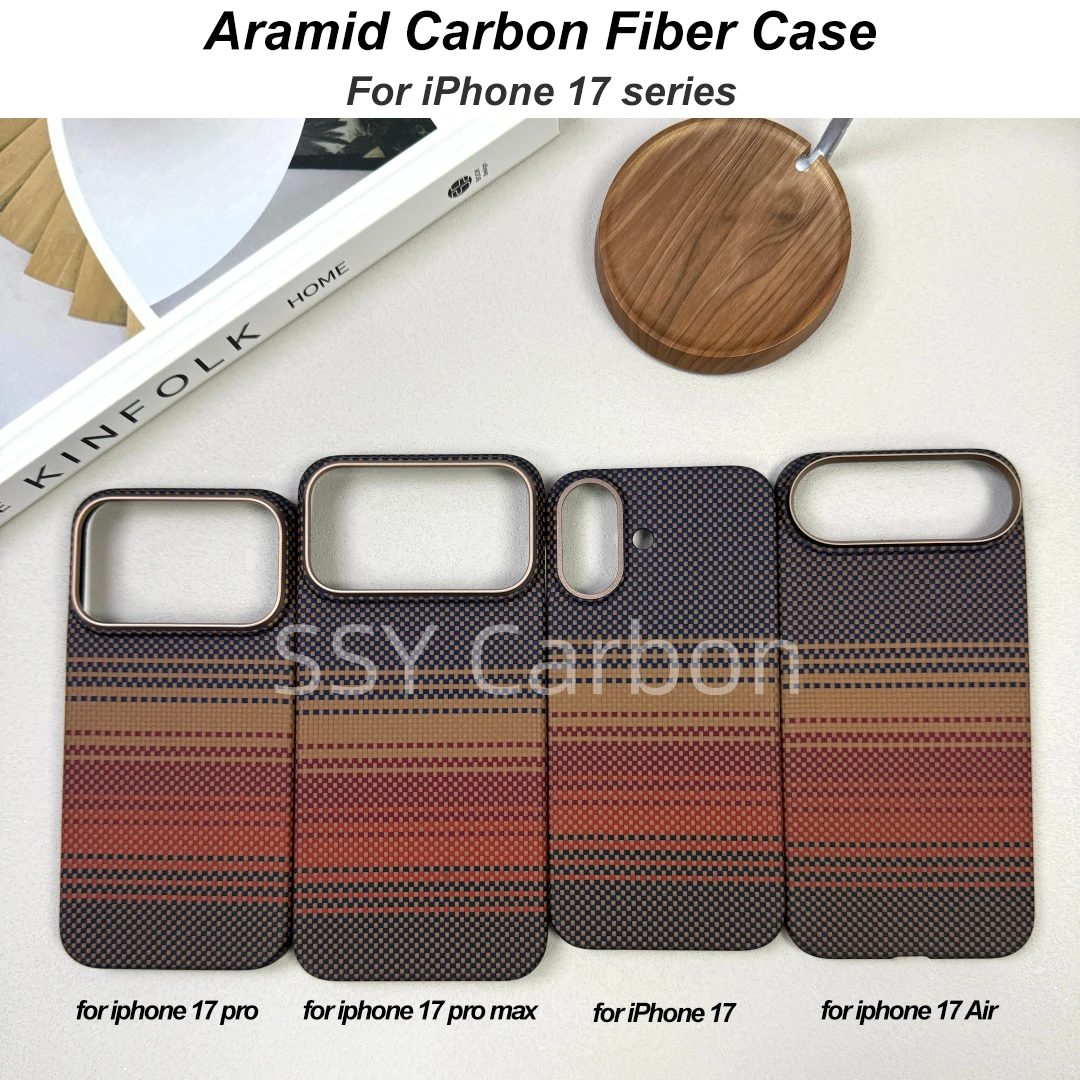 

Kevlar Aramid Cover For iPhone 17pro Real Carbon Fiber Case 17 pro max Ultra-thin Ultra-light Phone Cover Luxury Shell