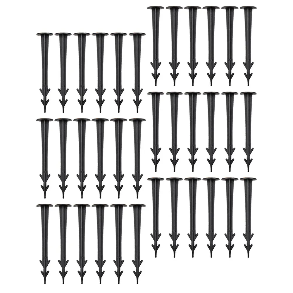 

120pcs Garden Stakes L scaping Pins Staples Plastic Ground Pegs Membrane Edging Tarp Tent Trampoline L Fabric Gardening