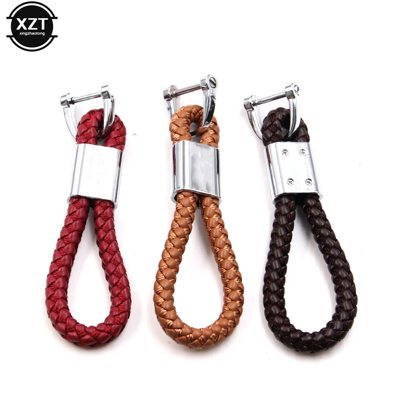 Car Hand Woven logo Keychain With Car Logo Metal Keychain Nylon Braided Rope Key Ring Car Key Ring For BMW X3 X1 X4 X5 X6