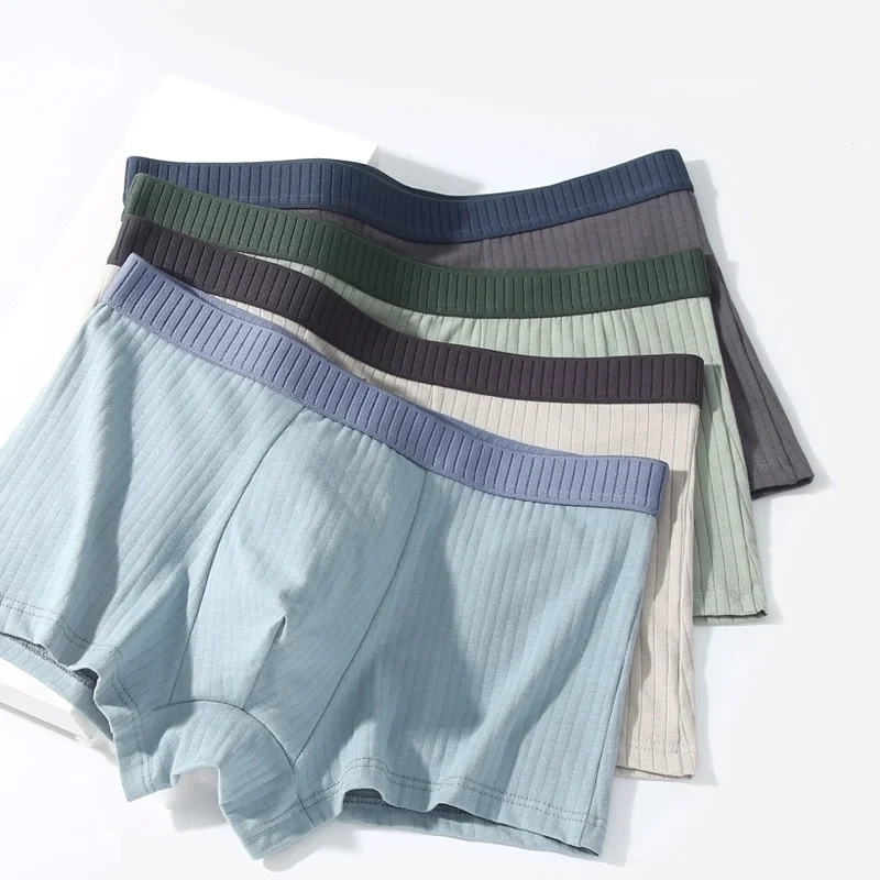 7Pcs Men's Cotton Panties Underwears Boxers Men Underpants Pure Cotton Thermal for Man Breath Able Homme Sexy Soft Male Short