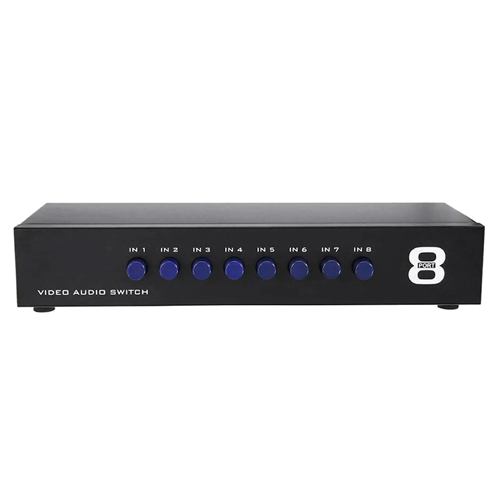 8 in 1 Out Composite Video Audio 3 RCA AV Switch Switcher Box Selector Professional Quality VCD/DVD to