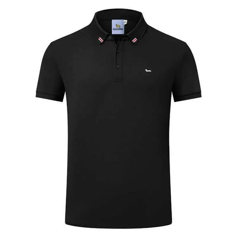 New Men Summer Suitable Sport Quick Dry Short Sleeve Polo Shirt Embroidery Harmont Solid Shirts Blaine Keeo Cold