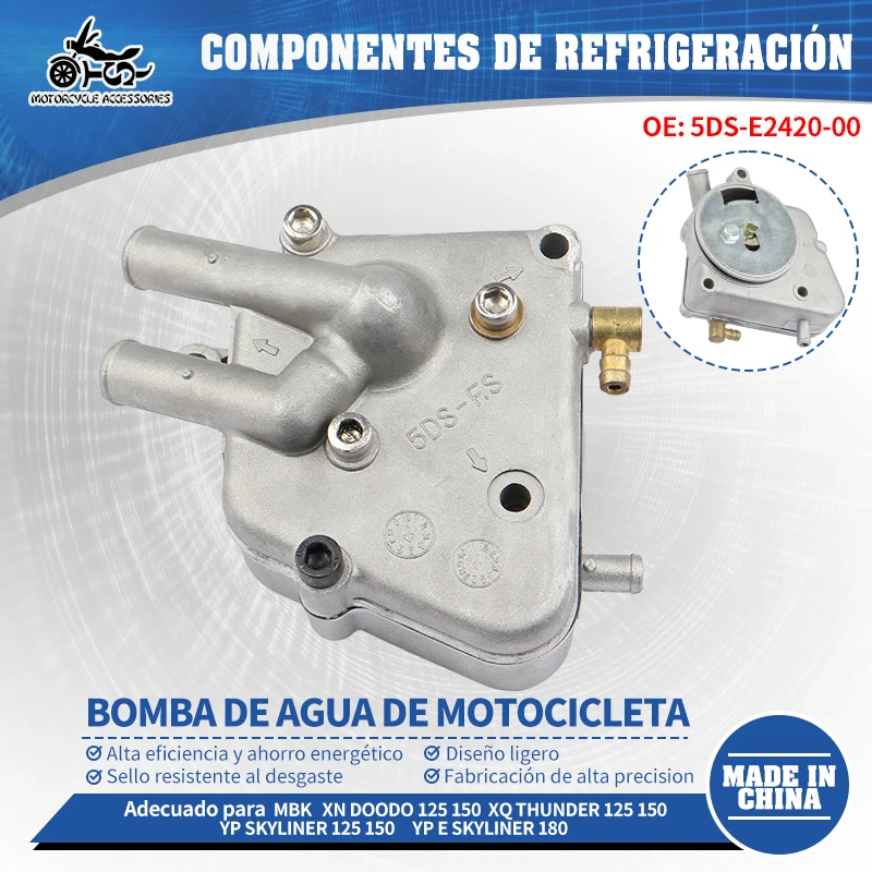 Sj Accesorios De Motocicleta 5Ds-E2420-00 Conjunto De Cubierta De Bomba De Agua De Motor Assy Para Mbk Yp Skyliner 125 150 Xq Thunder 125 150 2001 — -53%, 58.33€ Coupon, from 49.69€ – 53% descuento – €49.69