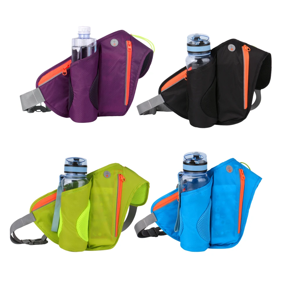 

Runner Water Bottle Belt Running Phone Bag Waist Sport Fanny Pack Black Portable