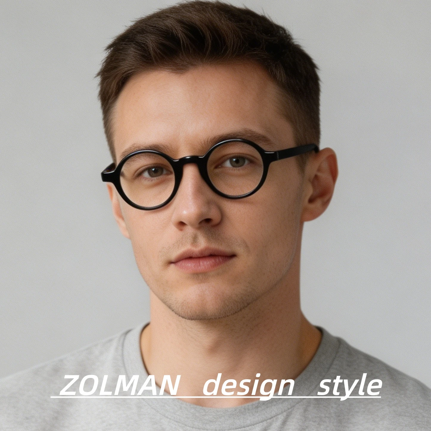 ZOLMAN Style Eyeglasses, Luxury Vintage Mosco Style Boston Round Acetate Frames, Unisex Celebrity Same Style Optical Glasses