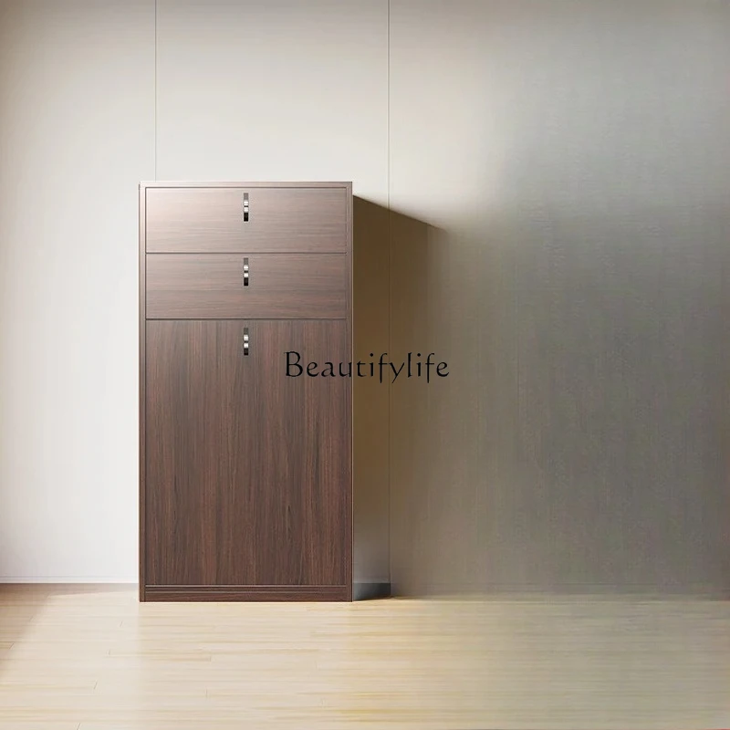 Modern light luxury environmentally friendly aluminum-magnesium alloy high invisible drawer safe large capacity