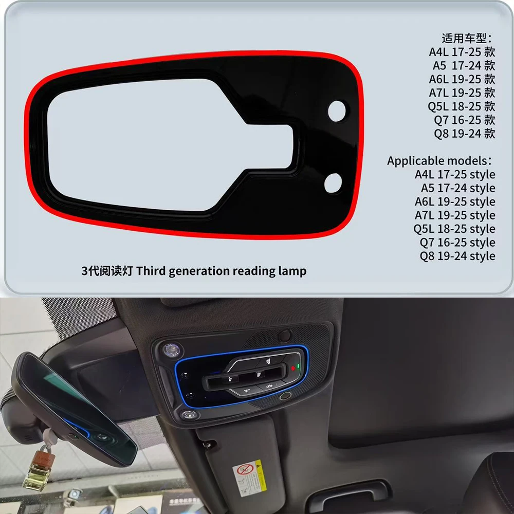Reading Light Ambient Light  for Audi A4 A5 A6 A7 Q5 Q7 Q8 2017-2025 Original Light Decorative Lamp Upgrade Refit Auto Car Roof