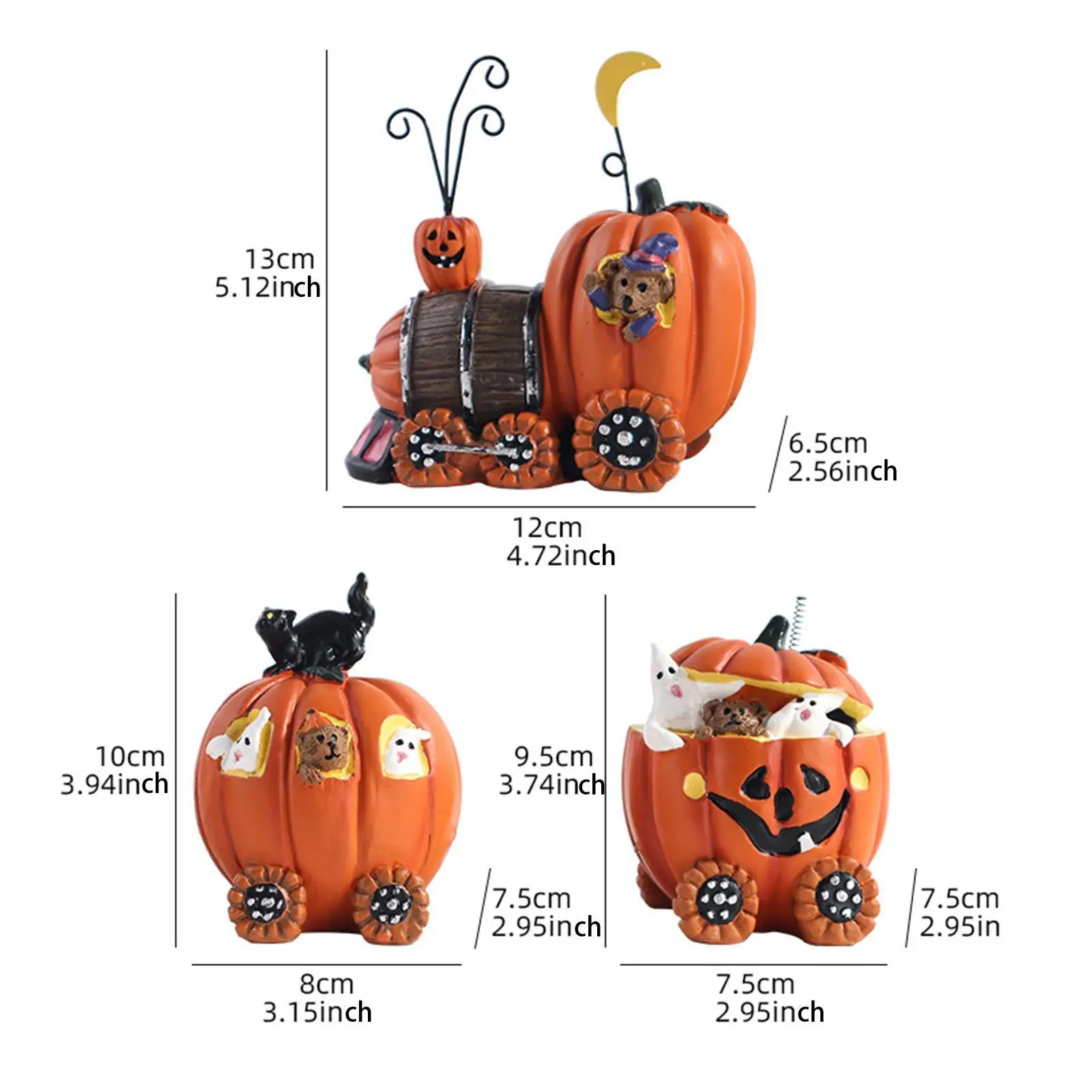 Halloween Pumpkin Statues Decoration Handmade for Wedding Tabletop Halloween