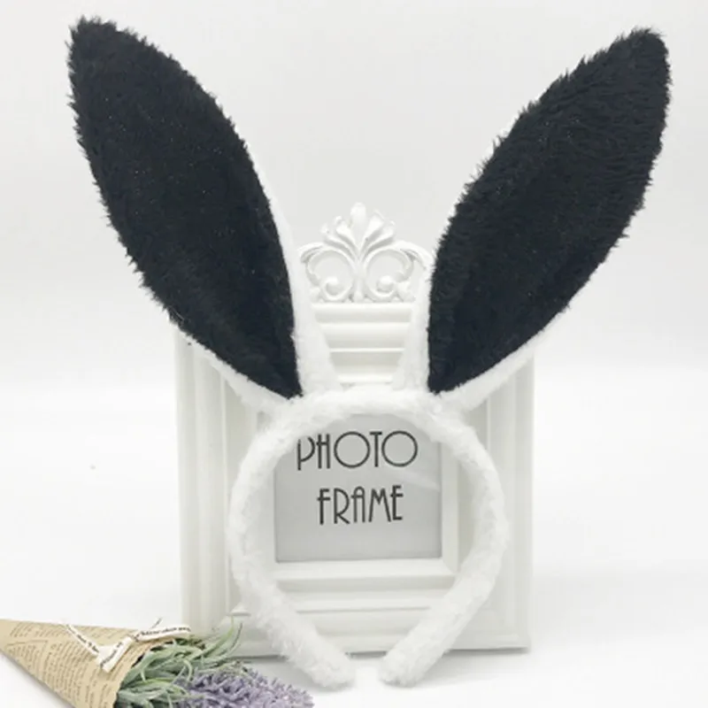 Cartoon Anime Hair Band Fluffy Plush Bunny Ears Headbands Girl Lolita Cosplay Head bands Chriatmas Party Hair Accessories Decor