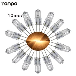 Lâmpada de halogéneo economizadora de energia, Mini G4, tipo JC, branco quente, holofote para candelabro de cristal, lâmpada cápsula, DC 12V, 20W, 10pcs