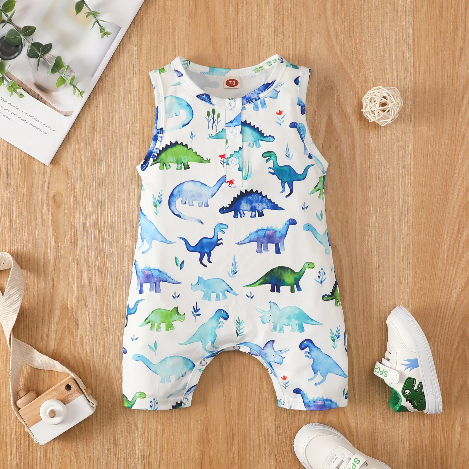 

Musically Shirts For Boys Infant Boys Girls Sleeveless Dinosaur Print Romper Jumpsuit Newborn Long Sleeve Baby Girl Bodysuit