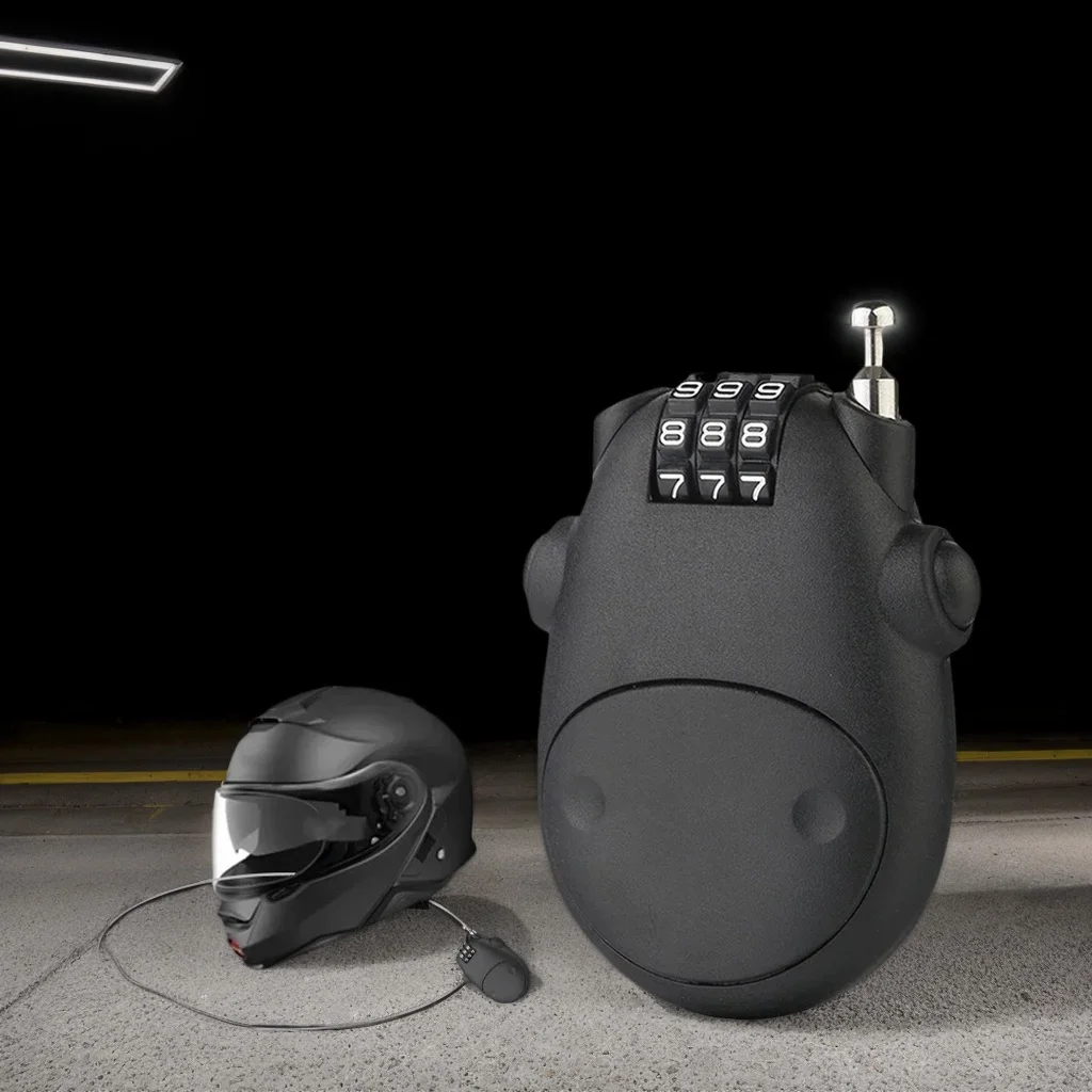 

Кодовый замок со стальным тросом мотоцикла — телескопический трос с паролем для шлема и колес