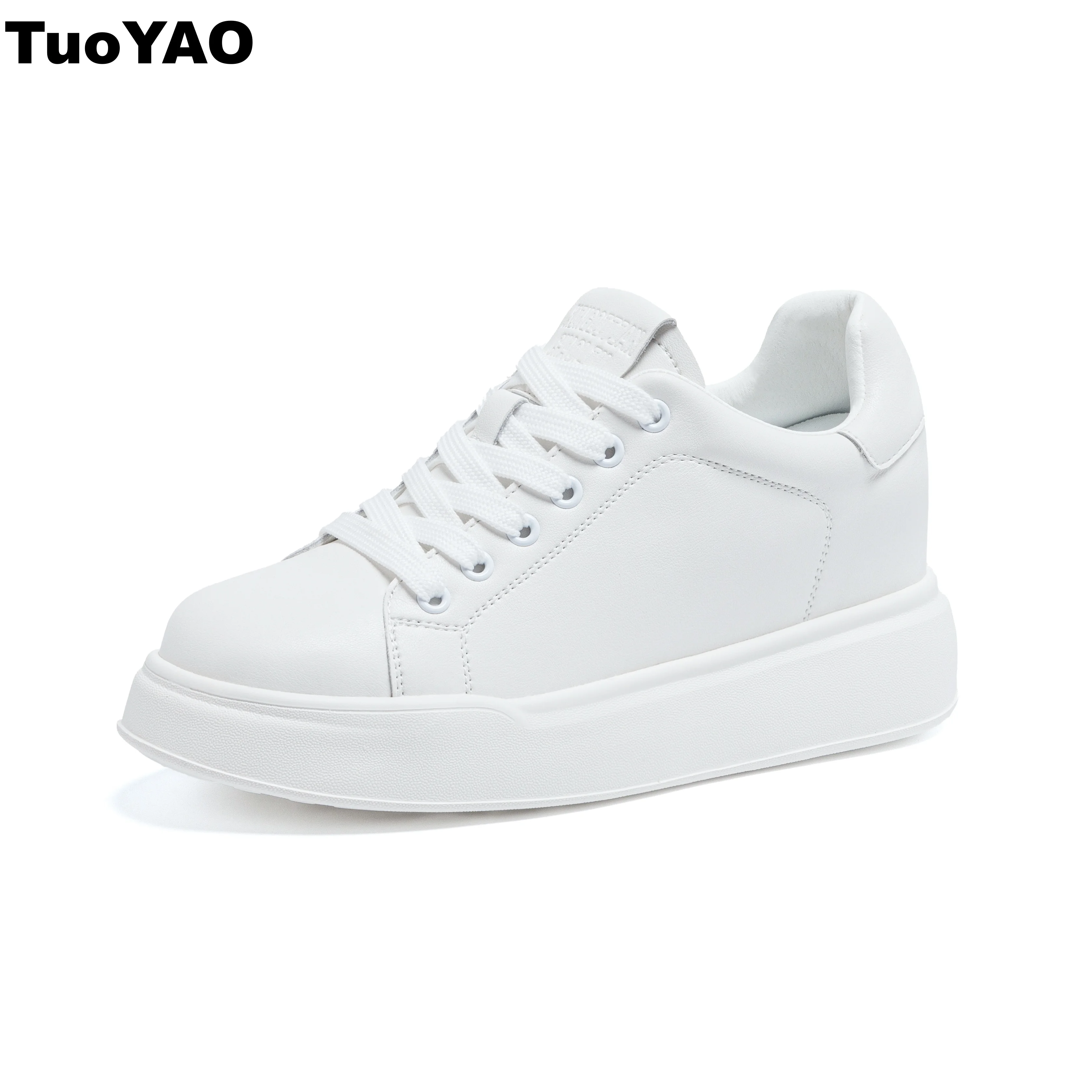 

Женская повседневная обувь из натуральной кожи 7 см, кроссовки на танкетке, белые кроссовки на платформе, обувь на массивной платформе