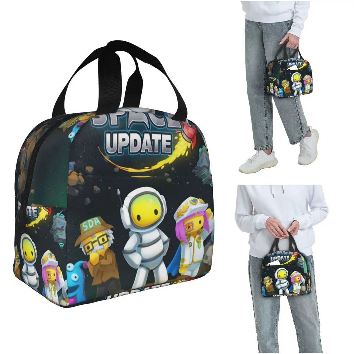 Wobbly Life Gaming Funny Games Insulated Lunch Bag for Women Children Portable Food Boxes Thermal Lunch Box Tote