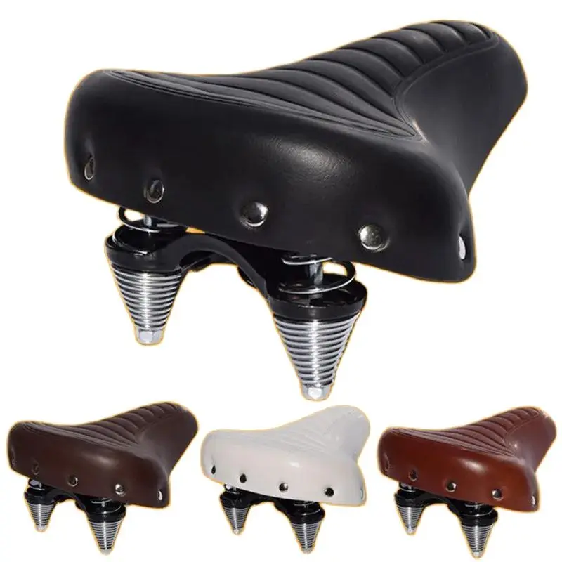 FREE- Soft Wide Bicycle Saddle Comfortable Bike Seat Vintage Bicycle Leather Pad San Marco Cycling Parts Accessories G01