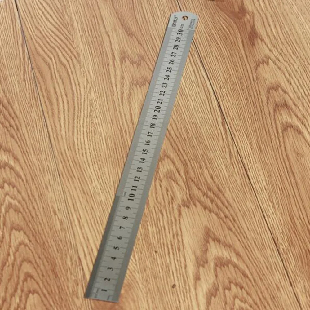 Stainless Steel Metal Ruler 30CM Straight Ruler Measurement Double Sided for Sewing Foot Sewing & School Stationery