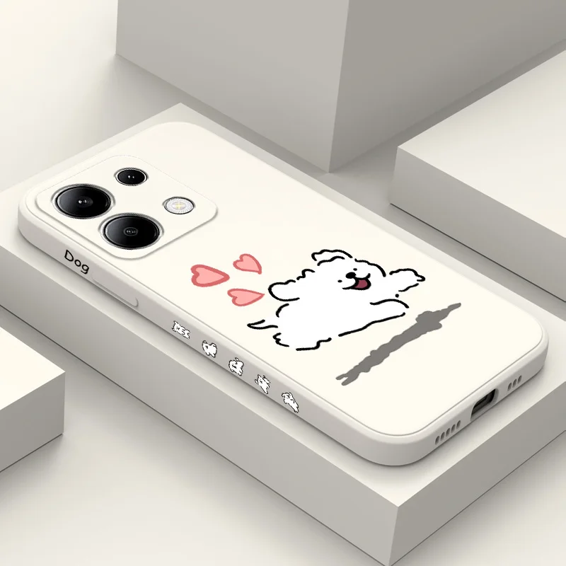 

Flapping Dog Phone Case For Xiaomi Redmi Note 13 12 12S 11 11S 10 10S 9 9S Pro Plus 4G 5G Liquid Silicone Cover