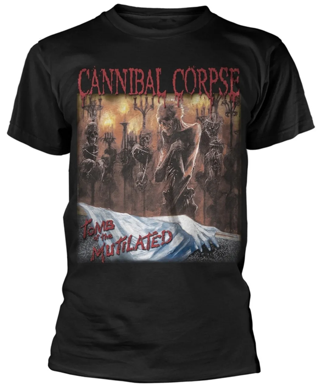

Cannibal Corpse Tomb of The Mutilated Graphic Print Мужская и женская свободная футболка с короткими рукавами для повседневной одежды круглый год