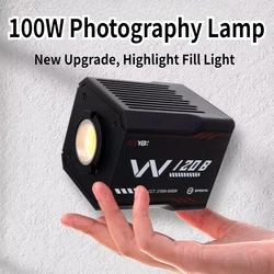 Portable 100W Photography Lamp LED Dual Color Temperature Soft Light Night Scene Outdoor Fill Light for Portrait Lamp Face Light