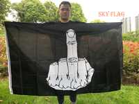 SKY FLAG 90x150 cm Middle Finger FLAG  Polyester Hanging Flag and Bannes double Sides Printed Home flag
