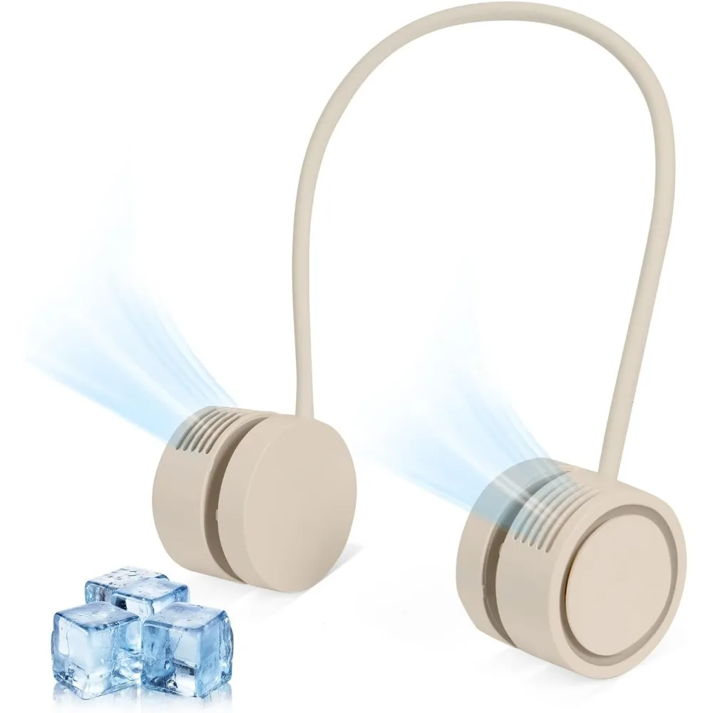 

Портативный безлопастной вентилятор для шеи с 360-градусным обдувом, 3 скоростями, перезаряжаемый, бесшумный, складной, для путешествий на природе