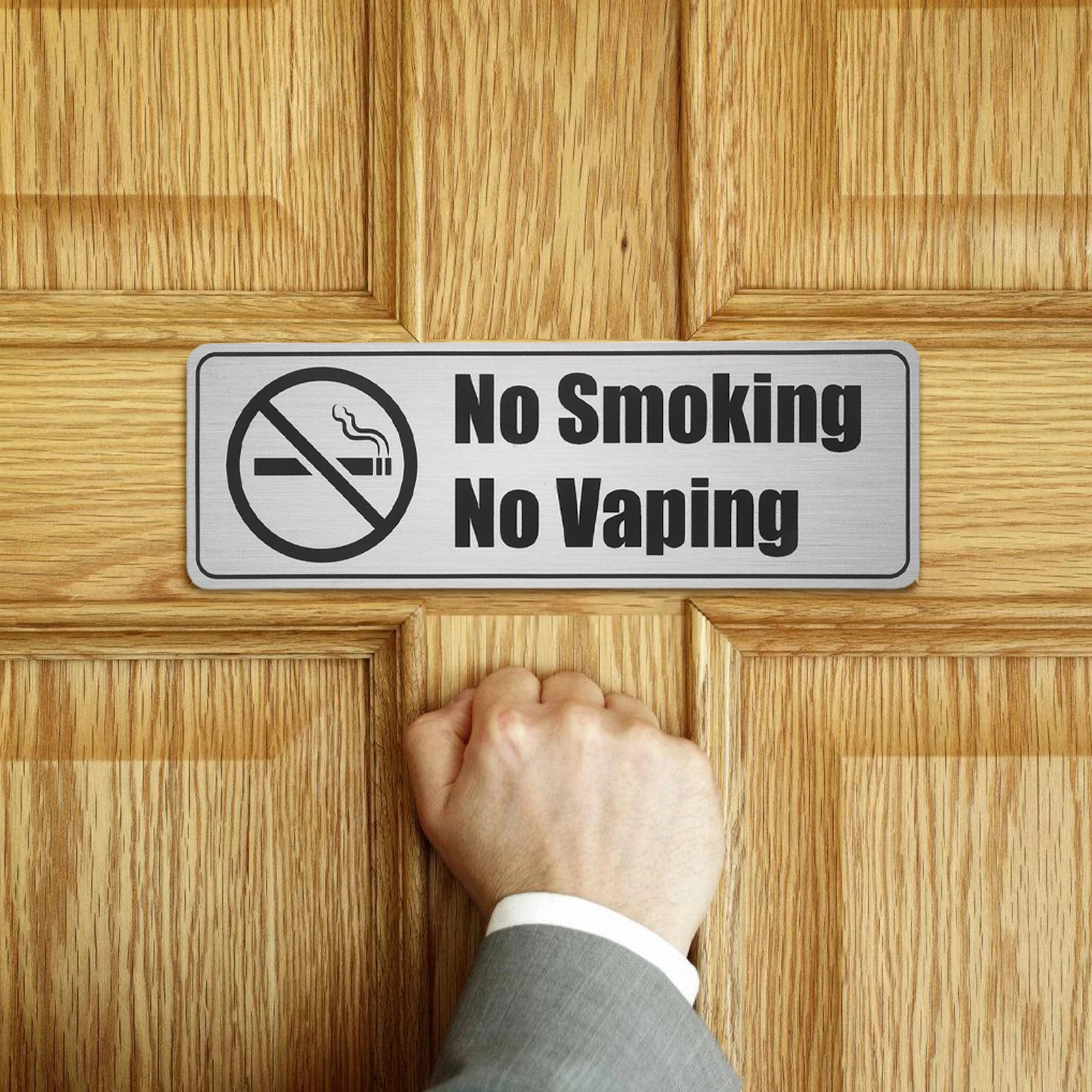 

4Pcs No Smoking Sign Stickers PVC Waterproof for Office Business Restaurant Hotel Indoor Outdoor Wall Decals Visible Warning