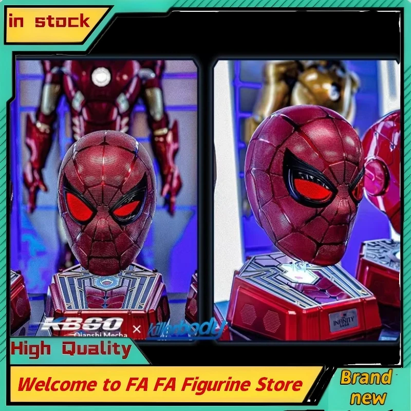 Movie Brand New Day Marvel 1 1 Wearable Iron Spider Helmet Bluetooth Speaker Touch Control Remote Led Blinking Eye Decor Gift