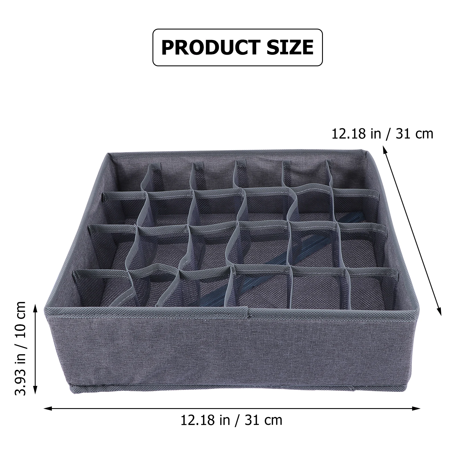 

2pcs Underwear Socks Box Cloth Drawer Organizer Grids Container for Drawer Dividers Classified Storage Tray Organizing