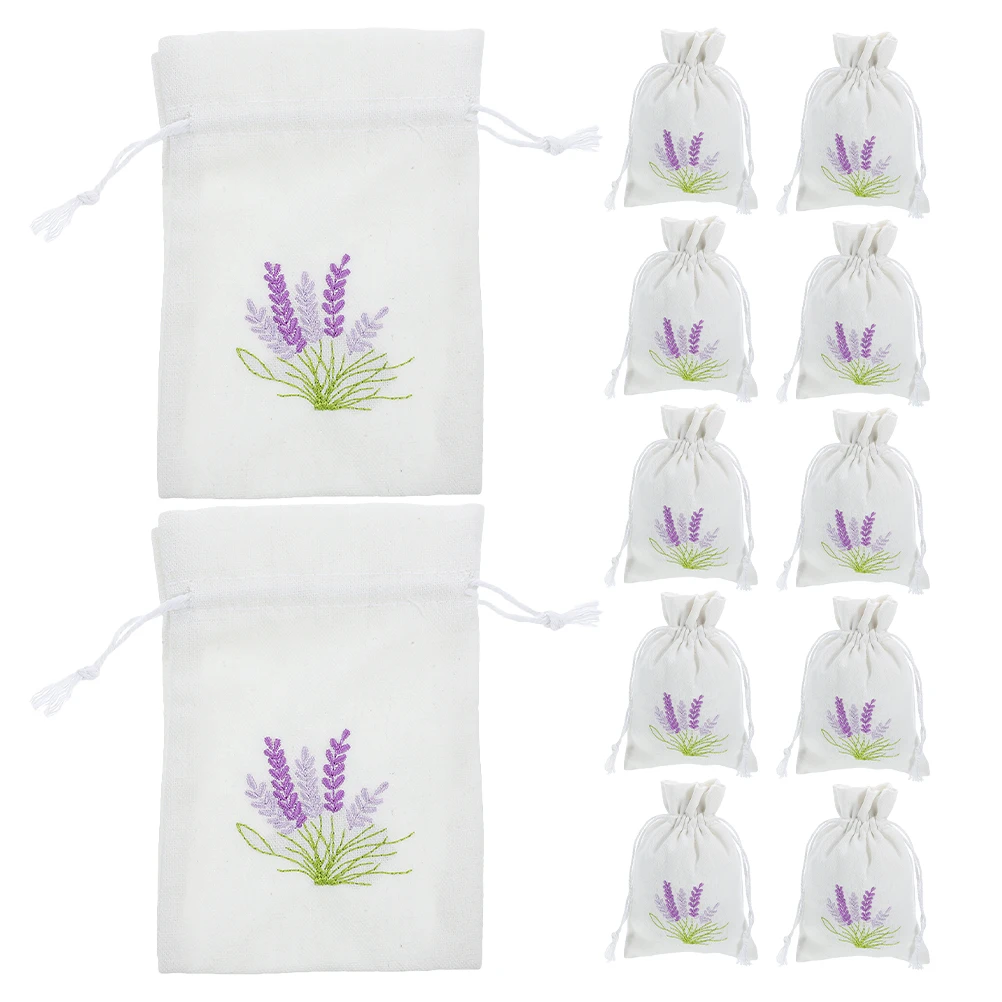 

12 Pcs Empty Sachet Bags Lavender Packaging Decorative Fragrance Storage Cotton Portable Travel Home Gift Box Bag