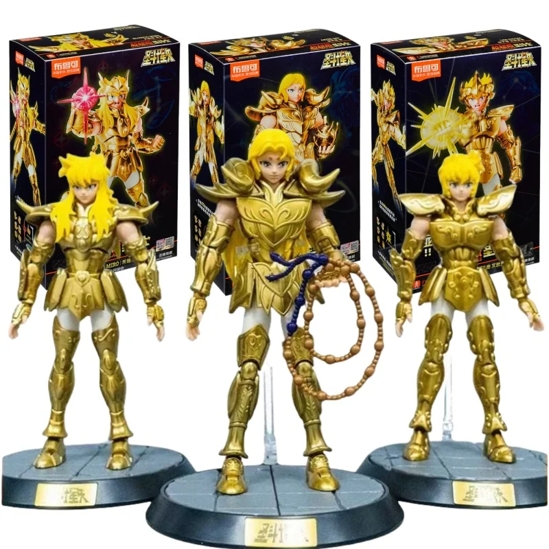 

Original Blokees Saint Seiya Building Block Figure Toys Scorpio Milo Leo Aiolia Aries Mu Action Model Doll Kids Assemble Toys